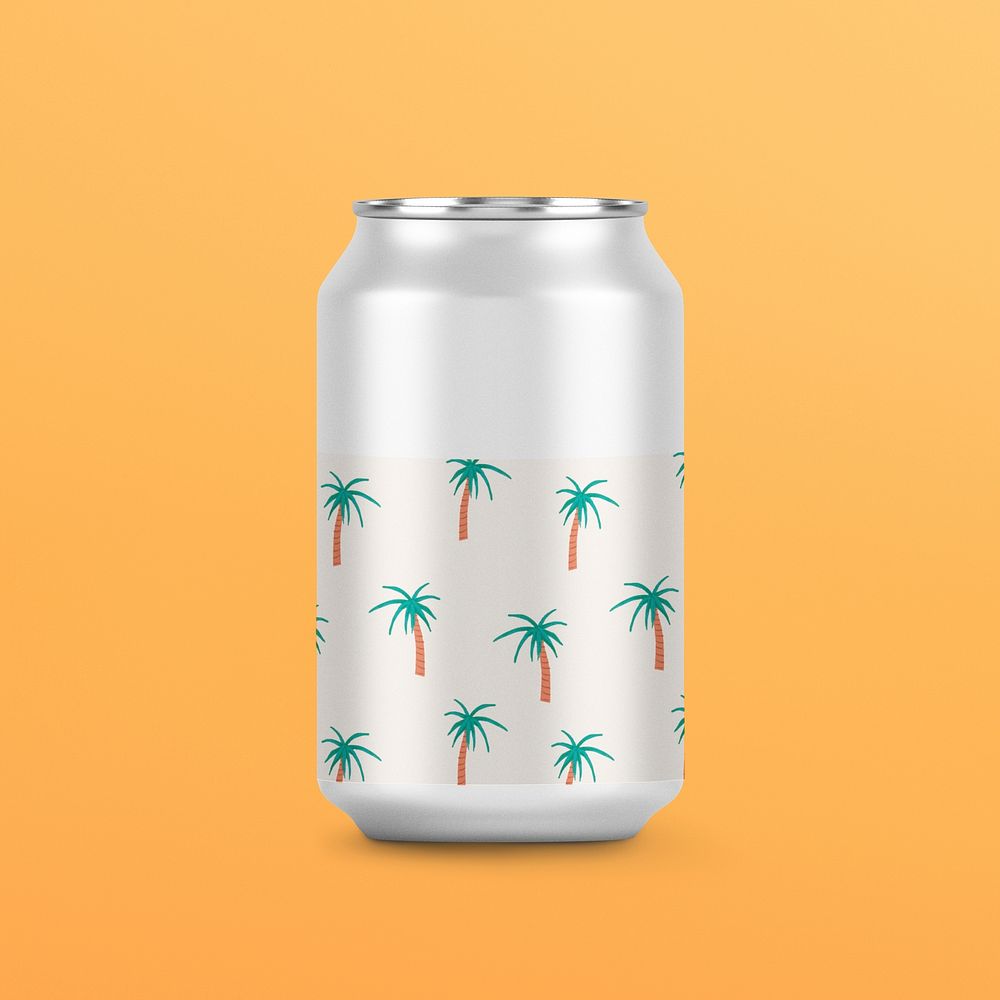 Soda can, summer beverage packaging design 