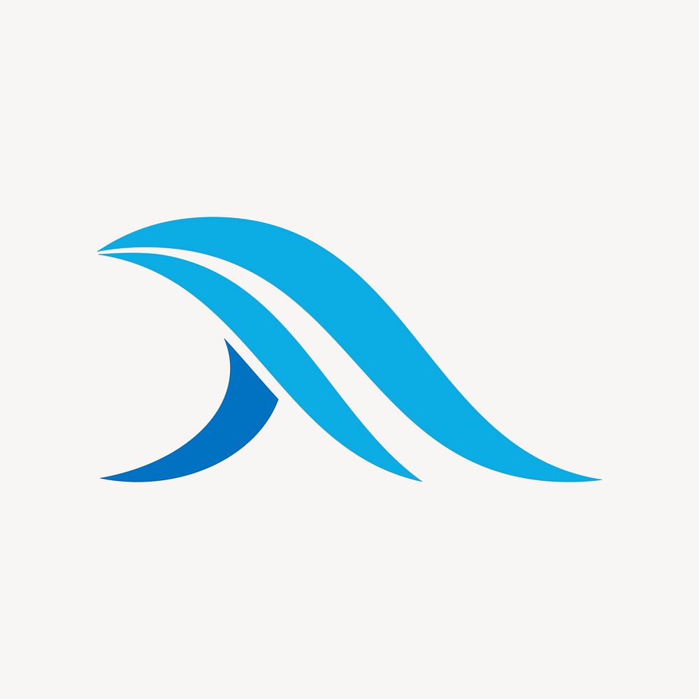 Wave branding logo maker clipart, corporate identity, modern design psd