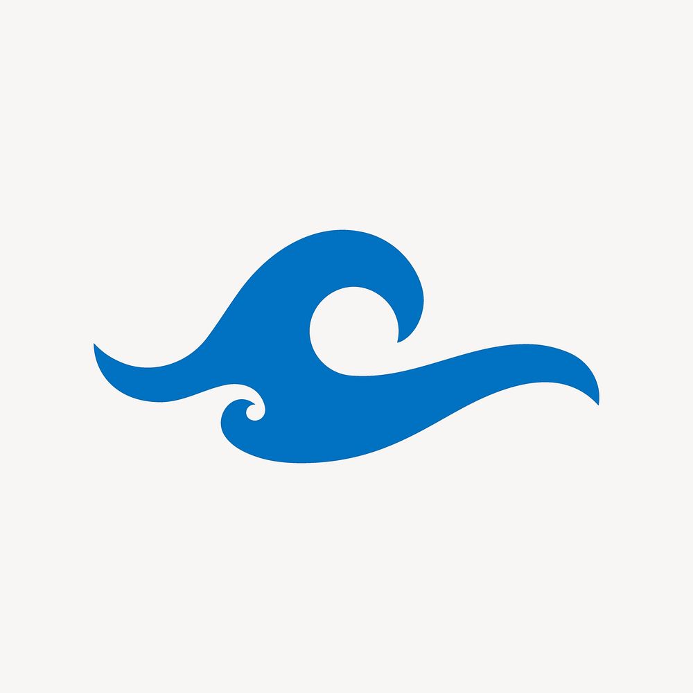 Wave branding logo maker clipart, corporate identity, modern design vector