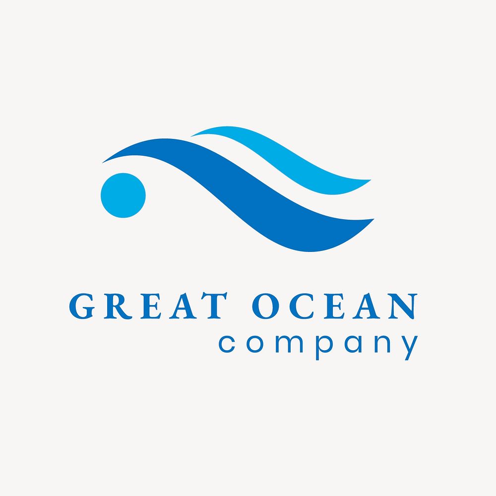 Environment business logo template, wave graphic with modern design vector