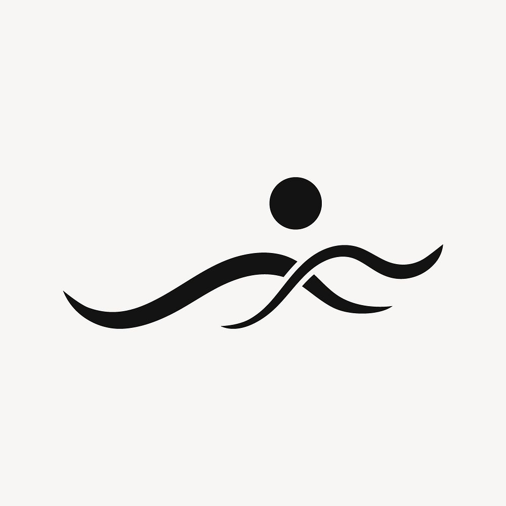 Wave business logo maker clipart, corporate identity, simple design vector