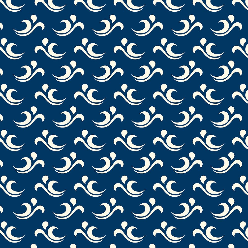 Seamless wave pattern background, blue abstract design