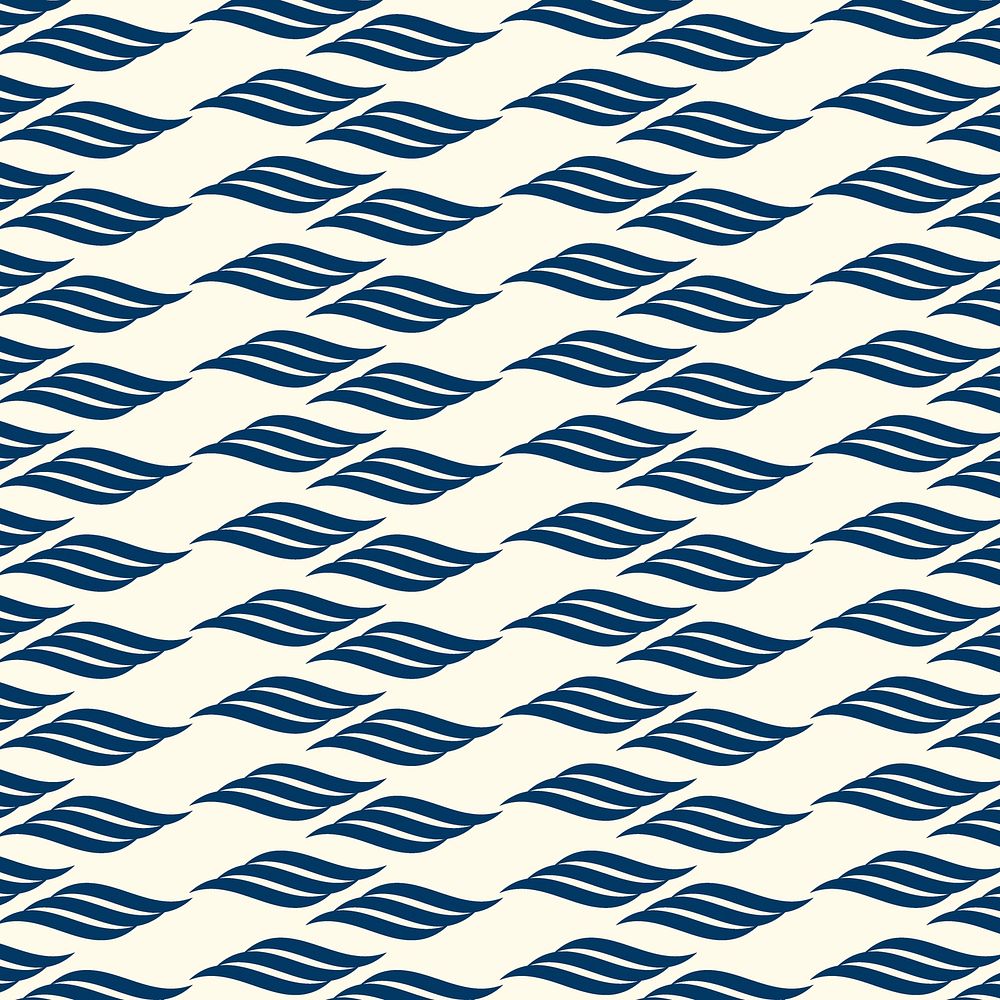 Blue wave pattern background, seamless abstract design vector