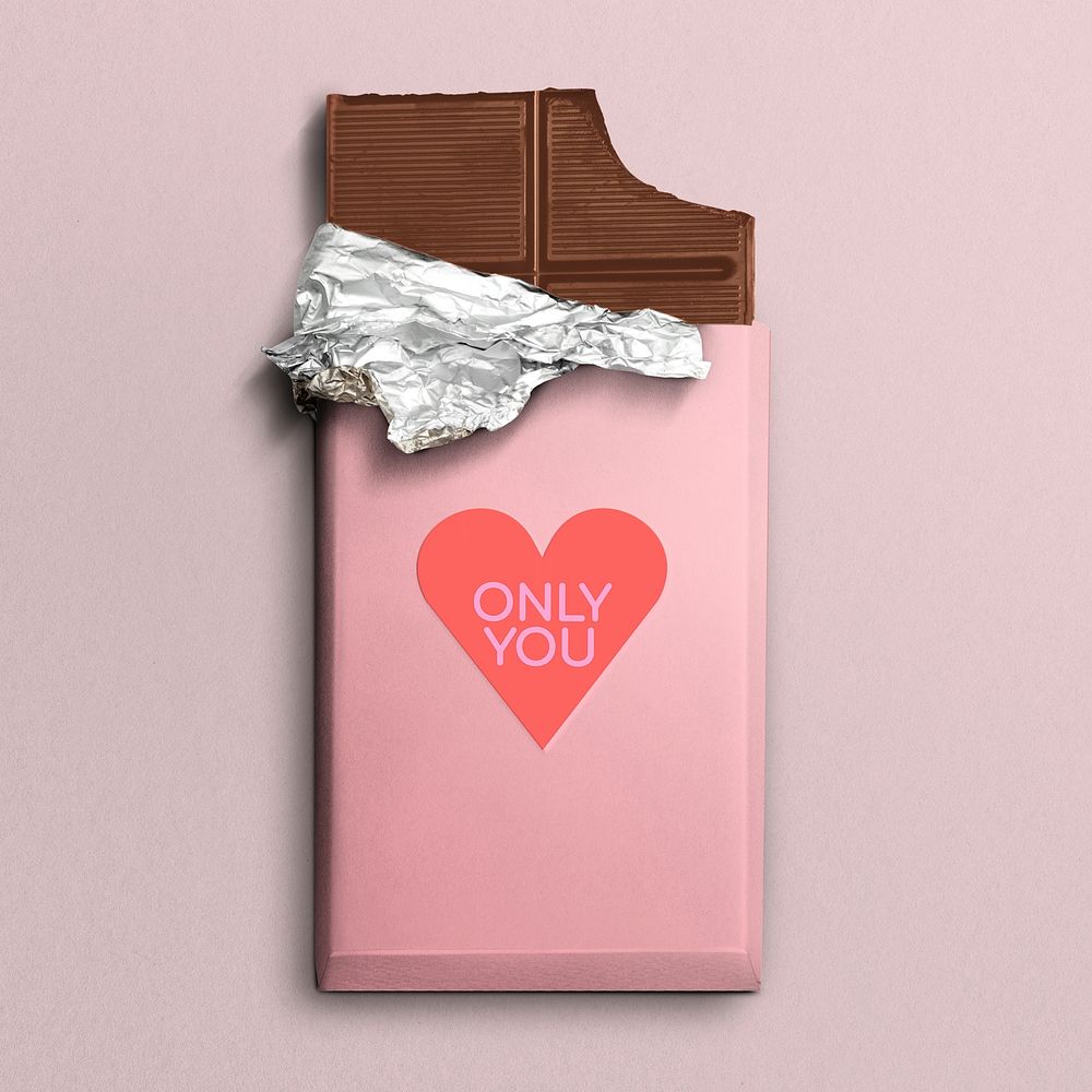 Cute chocolate bar, only you pink packaging, valentine’s day gift