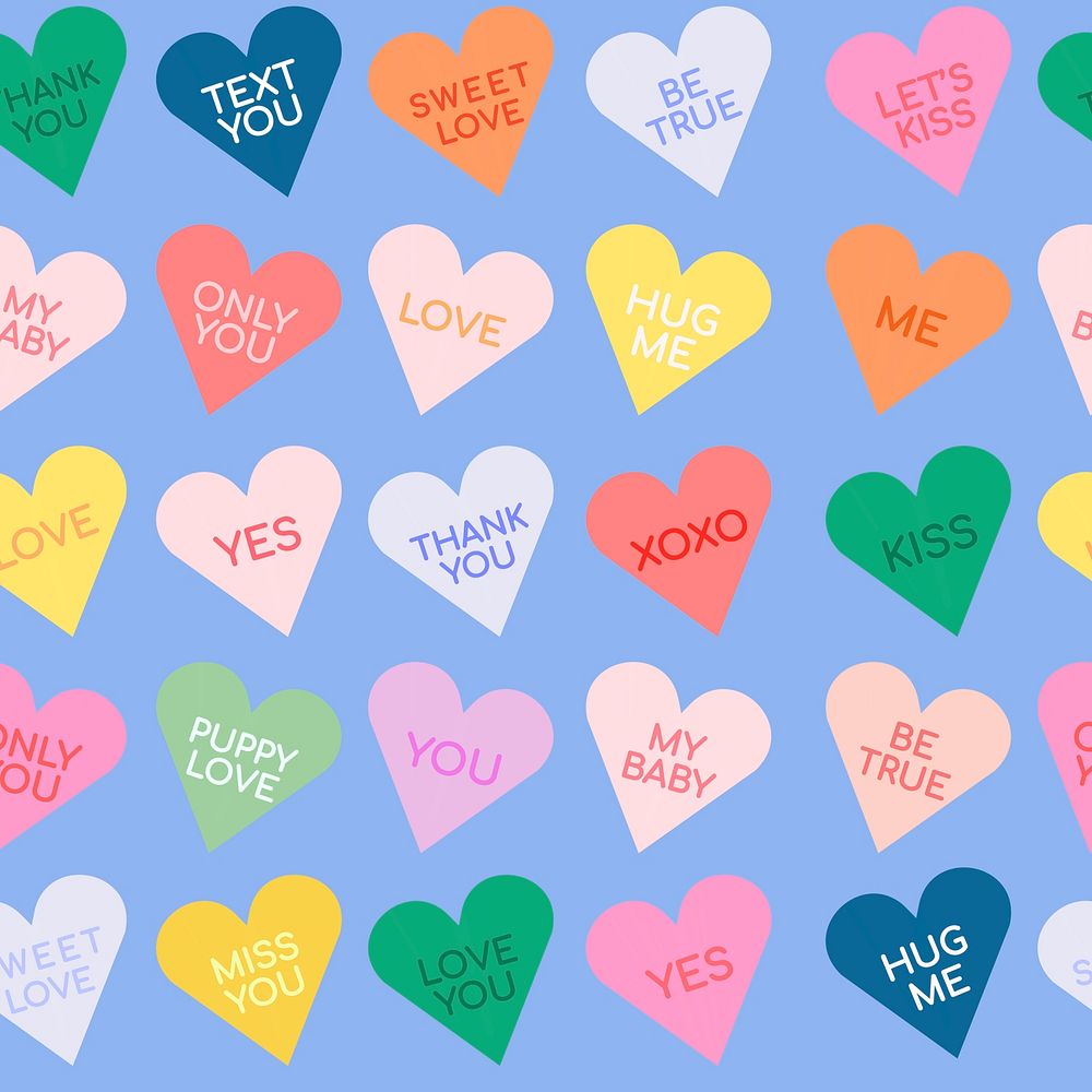 Heart seamless pattern, Valentines colorful background vector