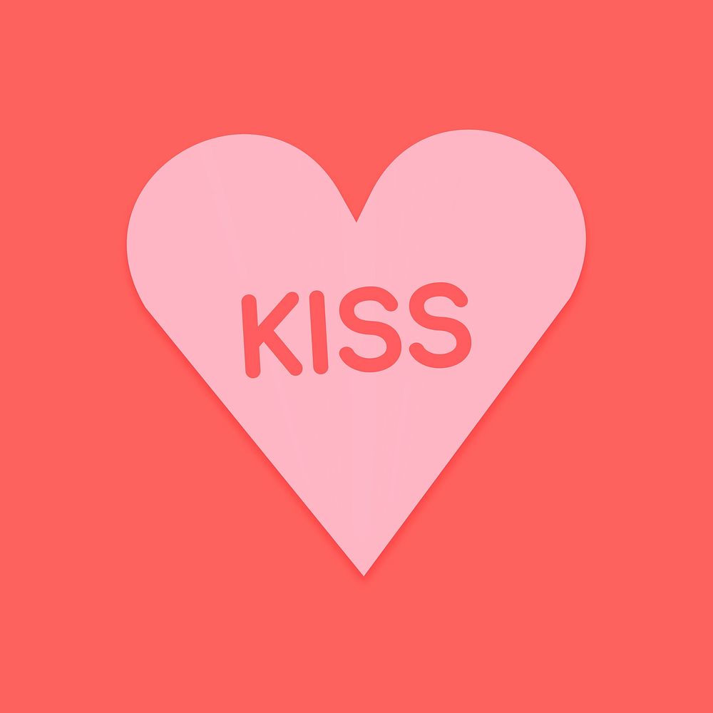 Heart love clip art, kiss, love theme valentine design