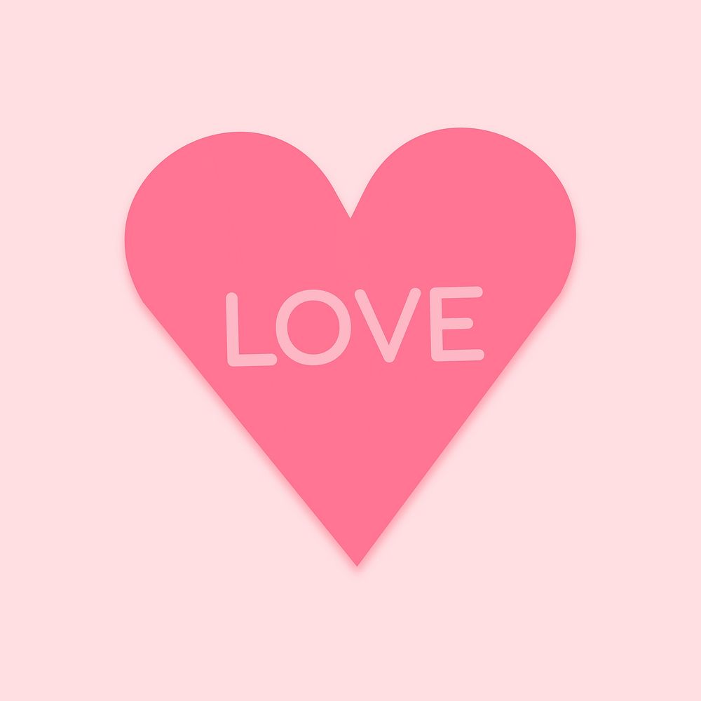 Heart love clip art, love theme valentine design