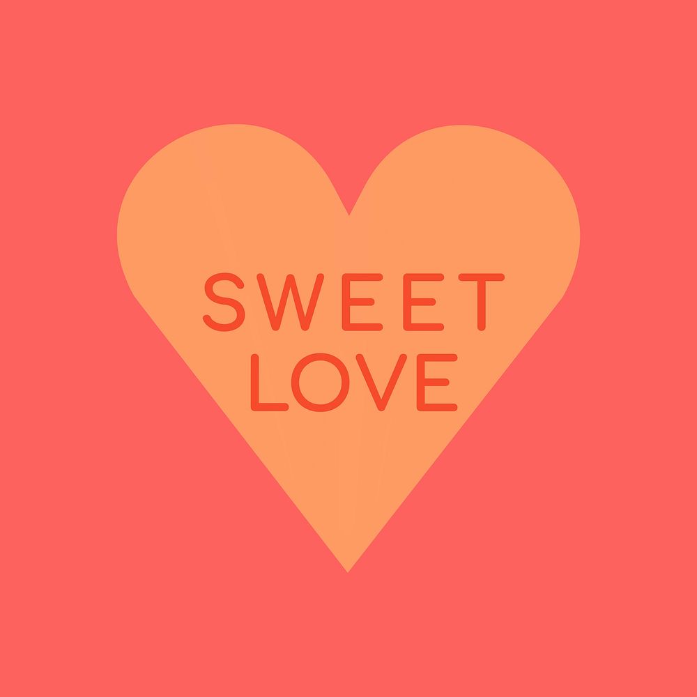 Heart shape vector stickers, love text