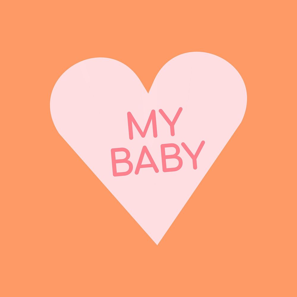 Heart love clip art, my baby, love theme valentine design