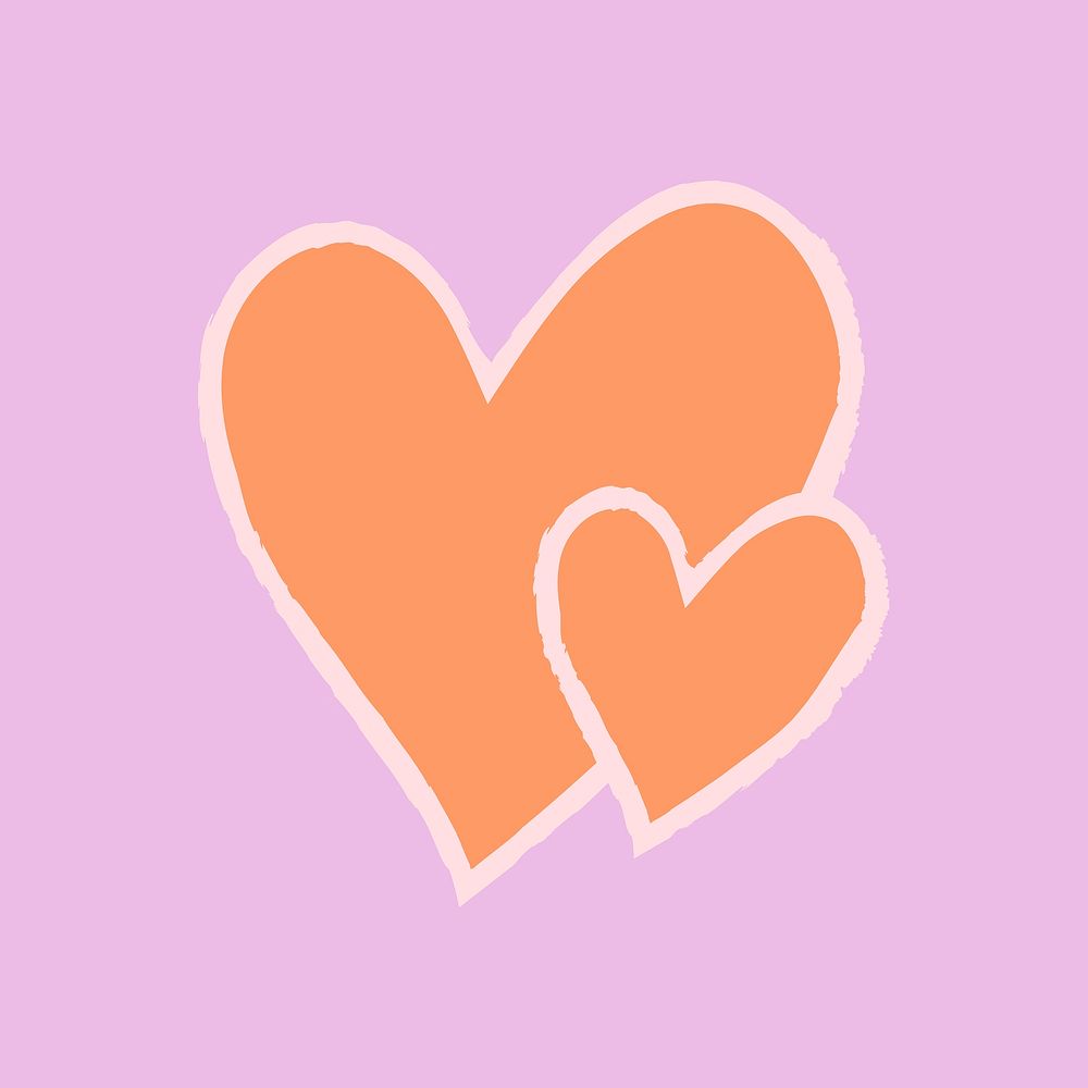 Aesthetic heart clip art, cute love design