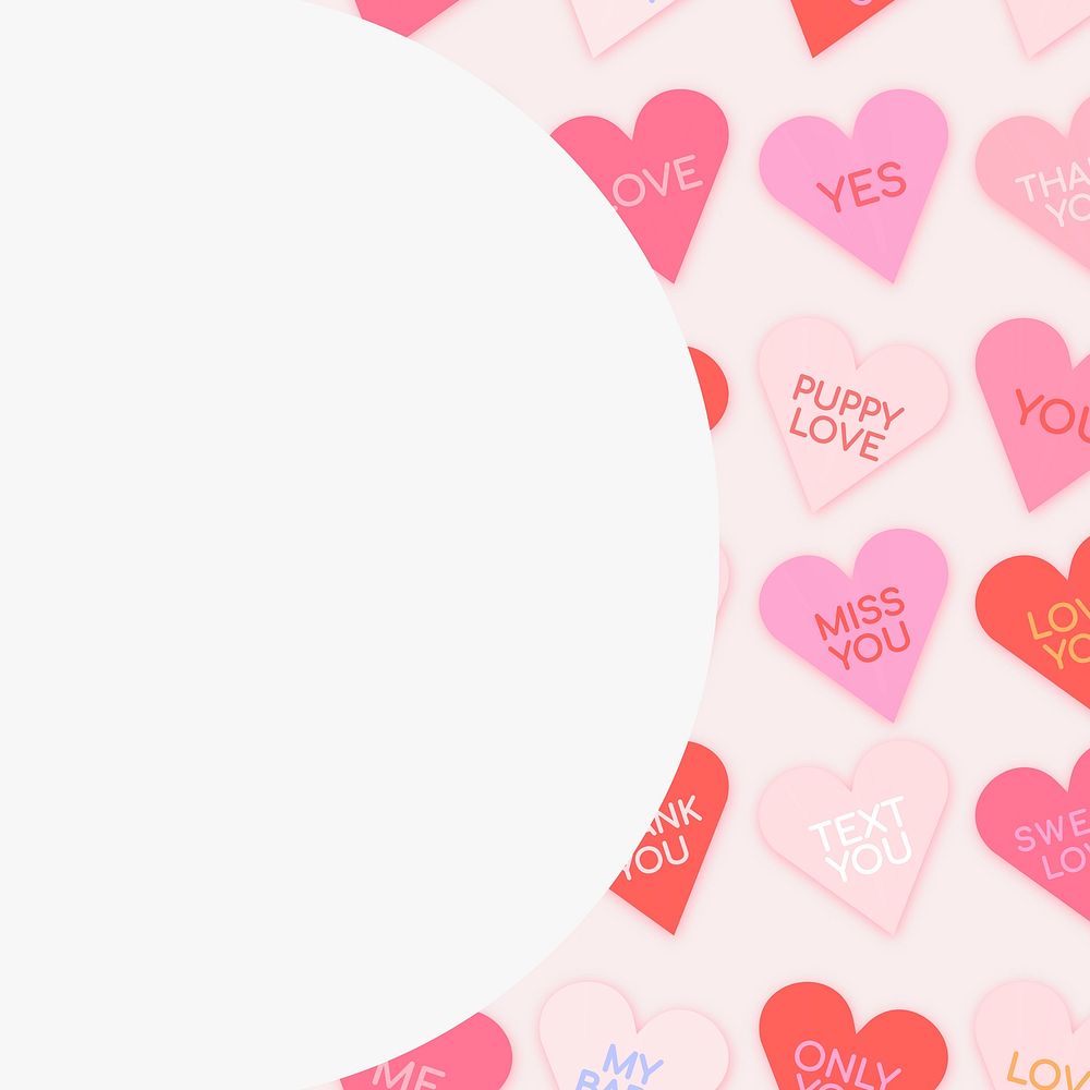 Lovely heart border vector, valentine design