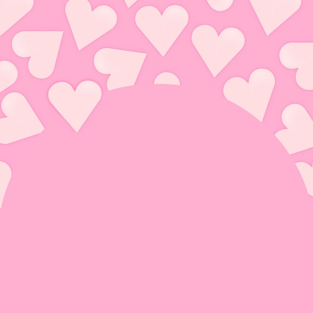 Girly pink border, cute valentine design vector