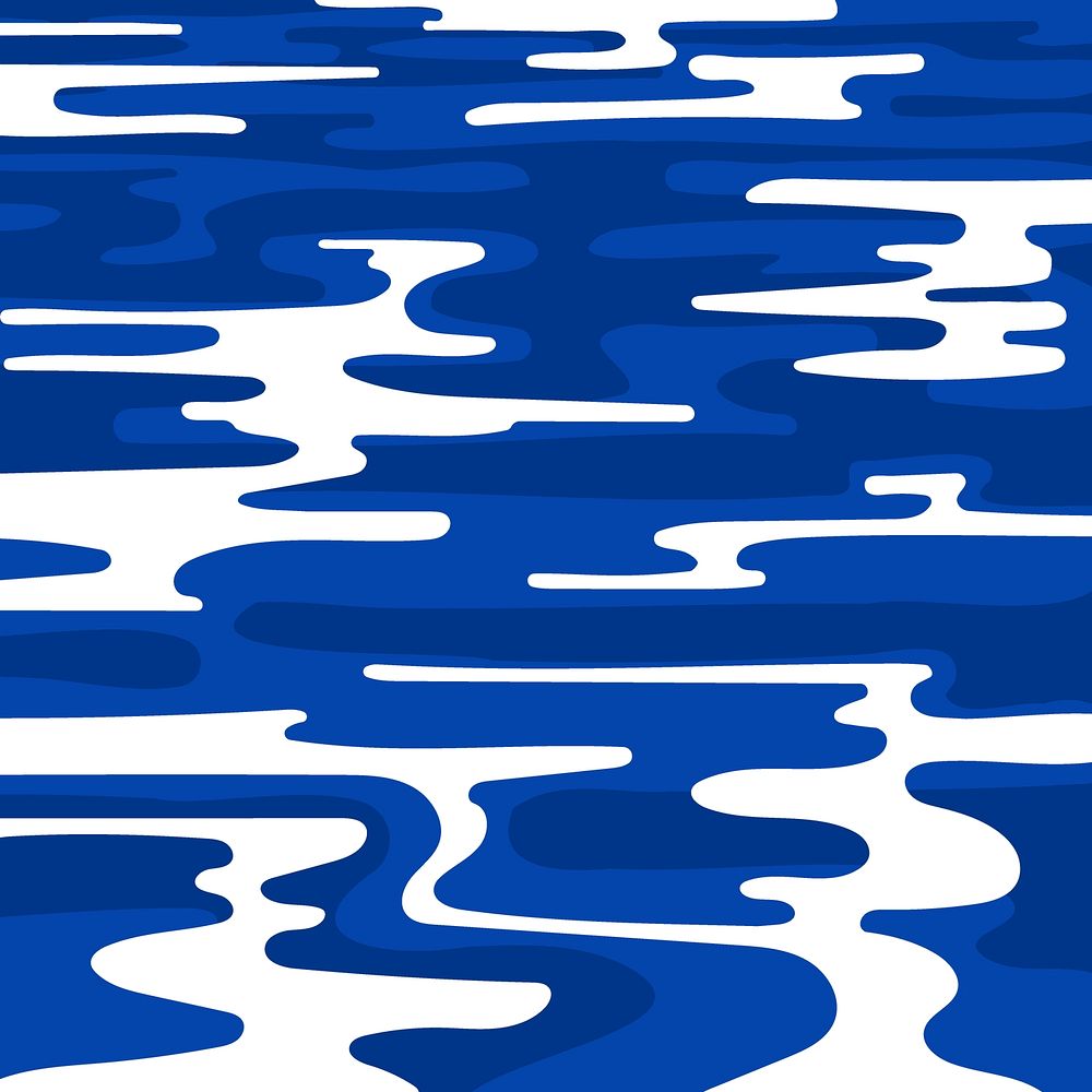 Ocean ripples background cartoon style design vector