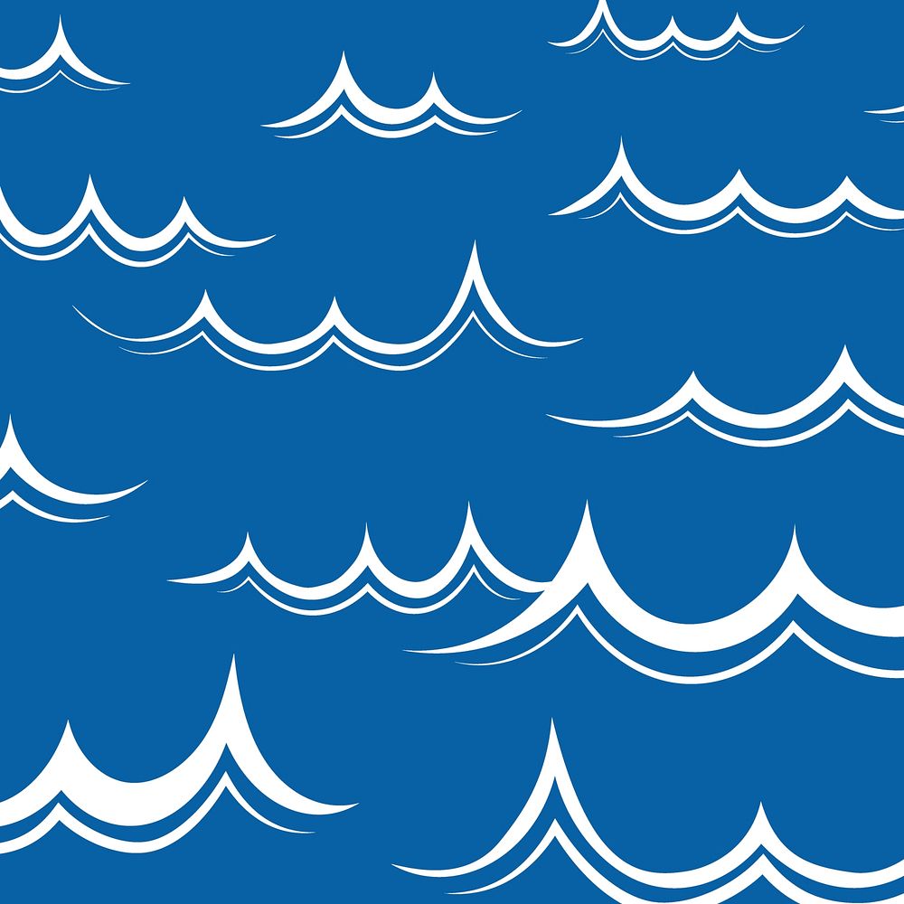 Water wave blue background cartoon style design vector