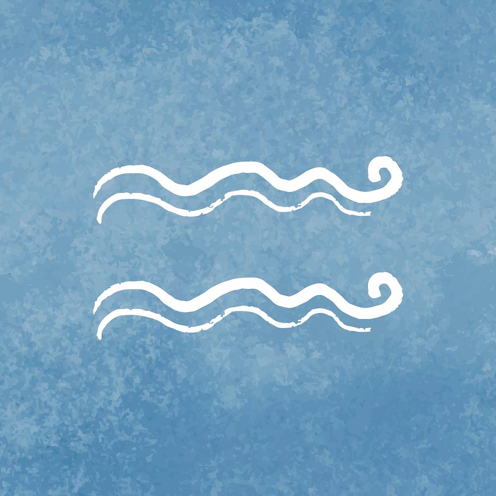 Cute wavy lines divider blue background