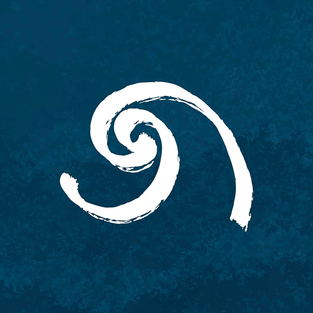 Cute spiral shape blue background design