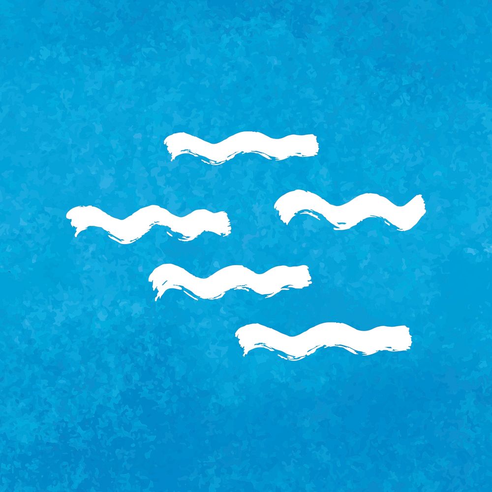 Waves doodle blue background design