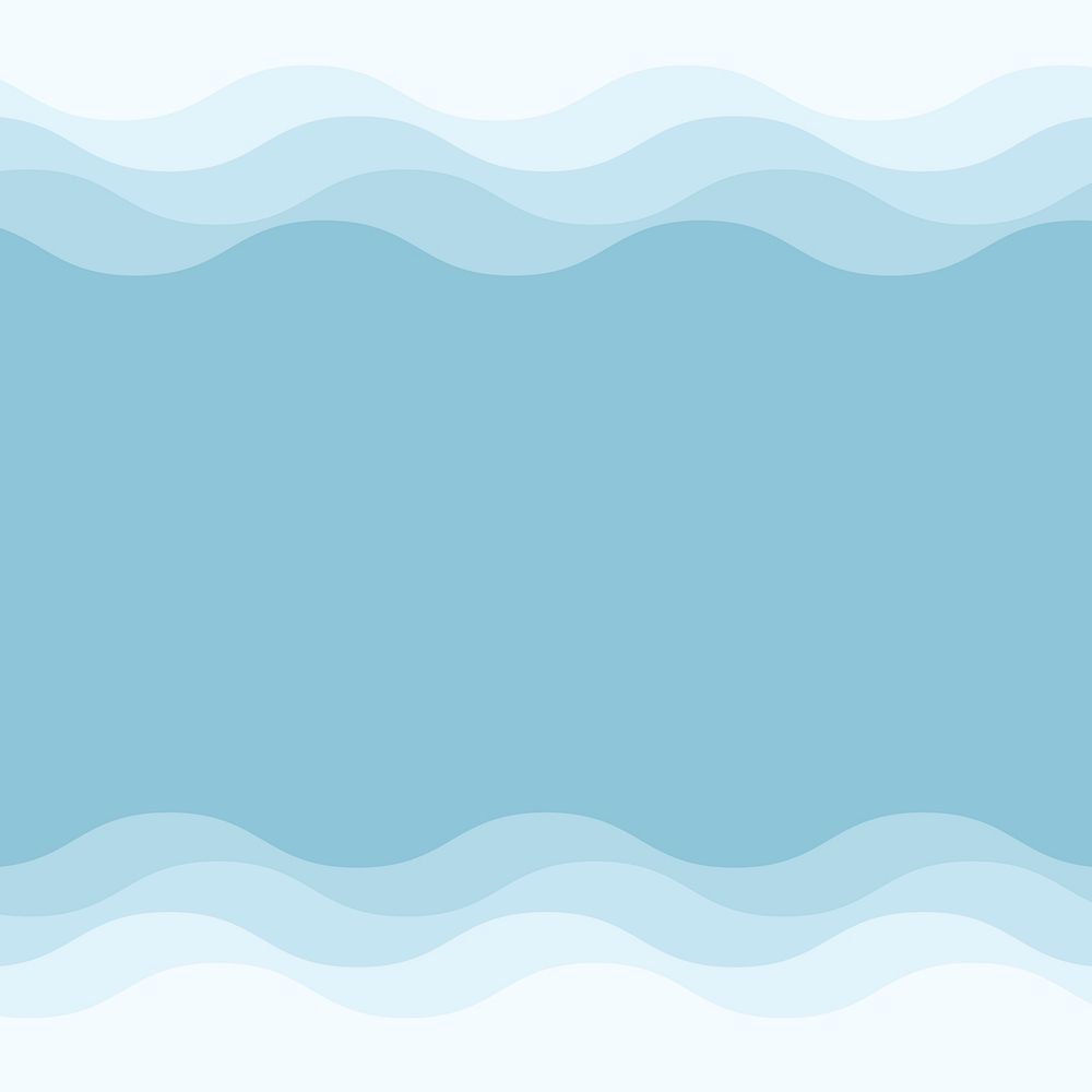 Wavy border frame blue background vector