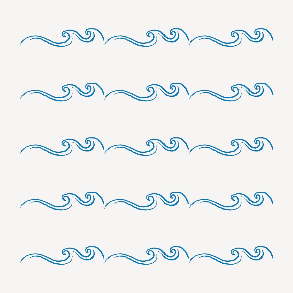 Wave pattern brush, compatible with illustrator vector