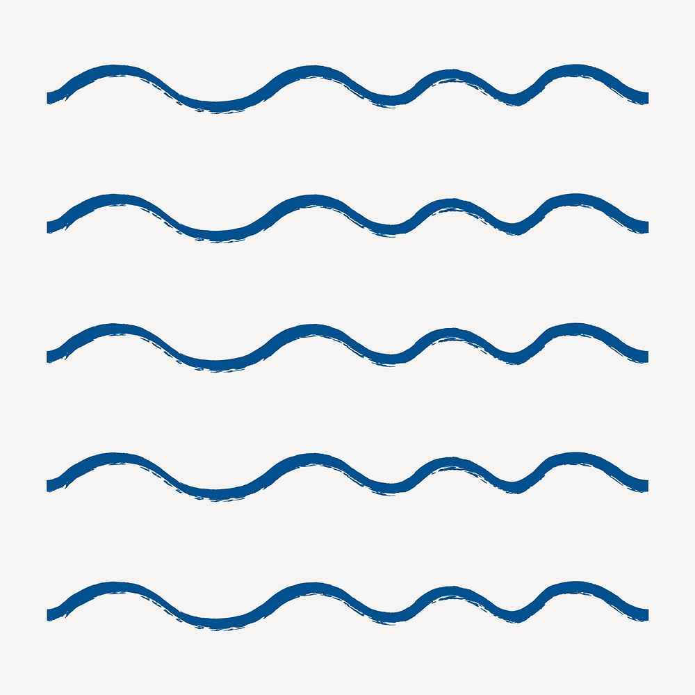 Wave pattern brush, compatible with illustrator vector