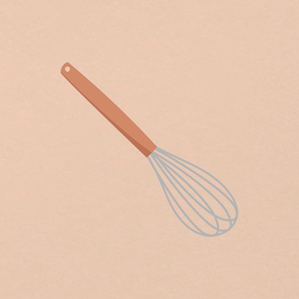 Cute whisk, baking tool illustration