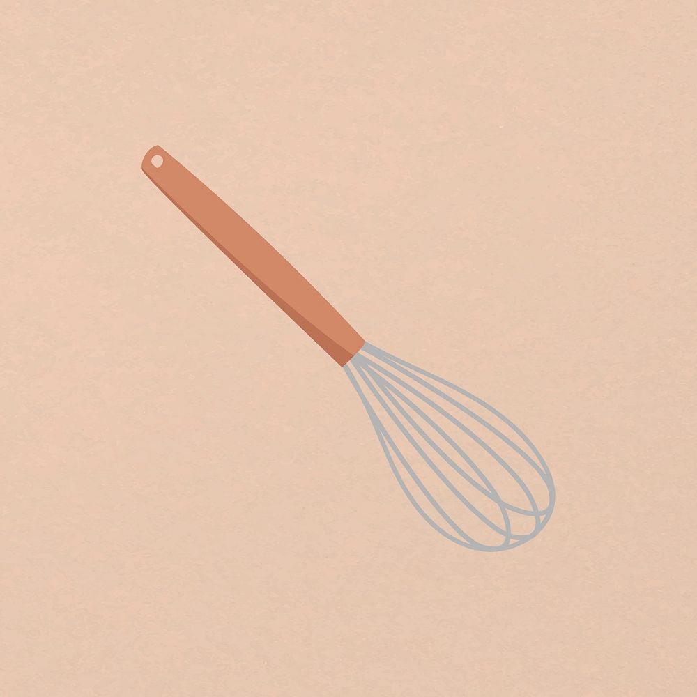 Cute whisk clipart, collage element cartoon design psd