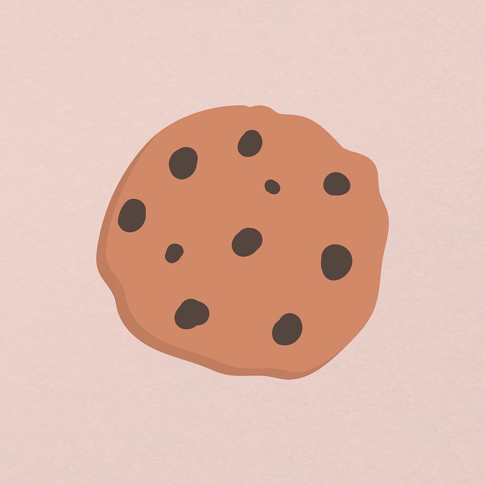 Cute cookie clipart, collage element cartoon design psd