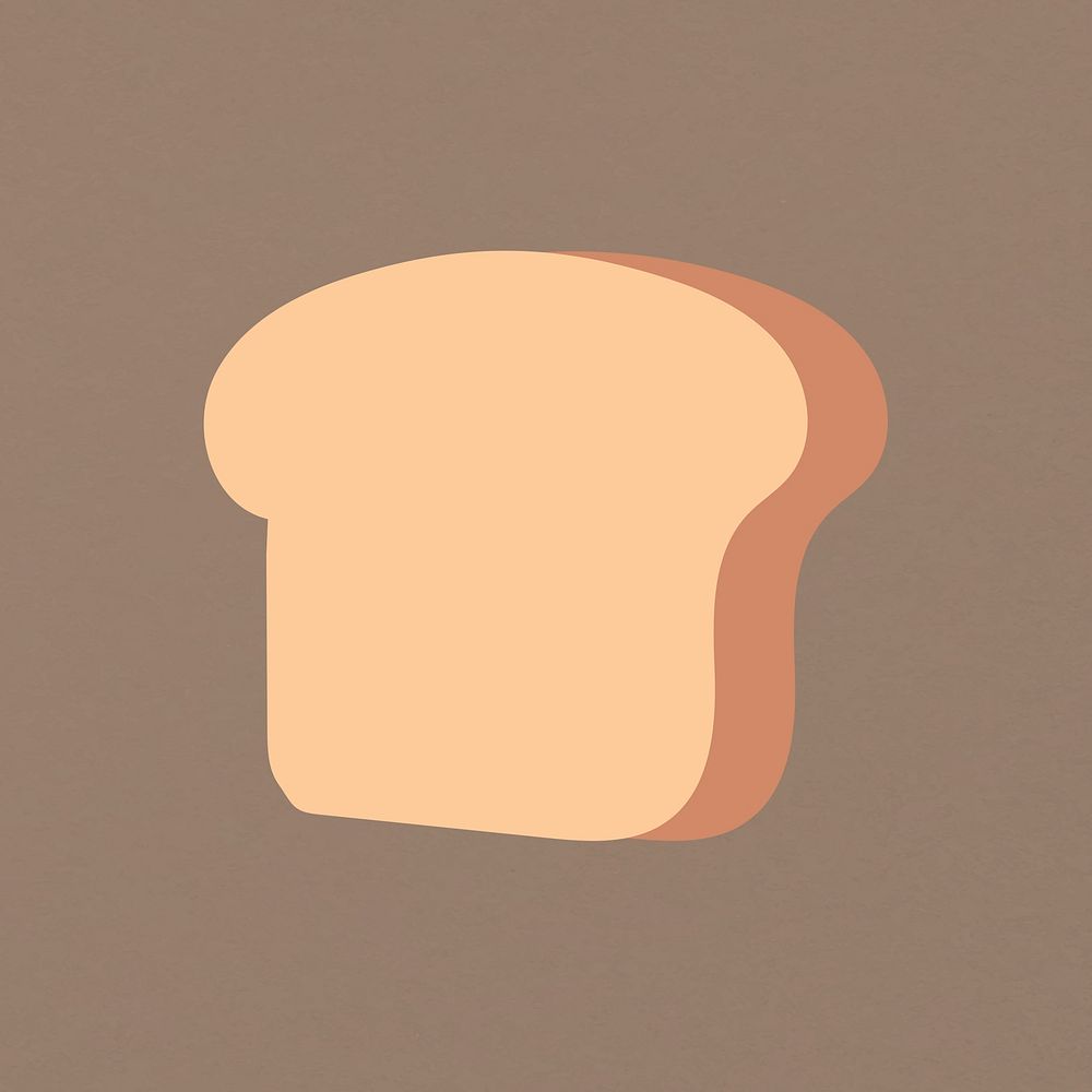 Cute bread clipart, collage element cartoon design vector