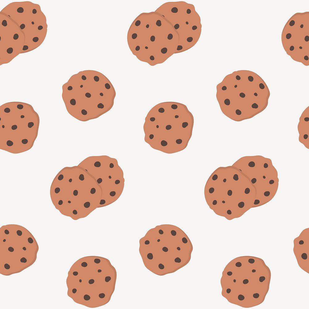 Cute cookie seamless pattern background social media post