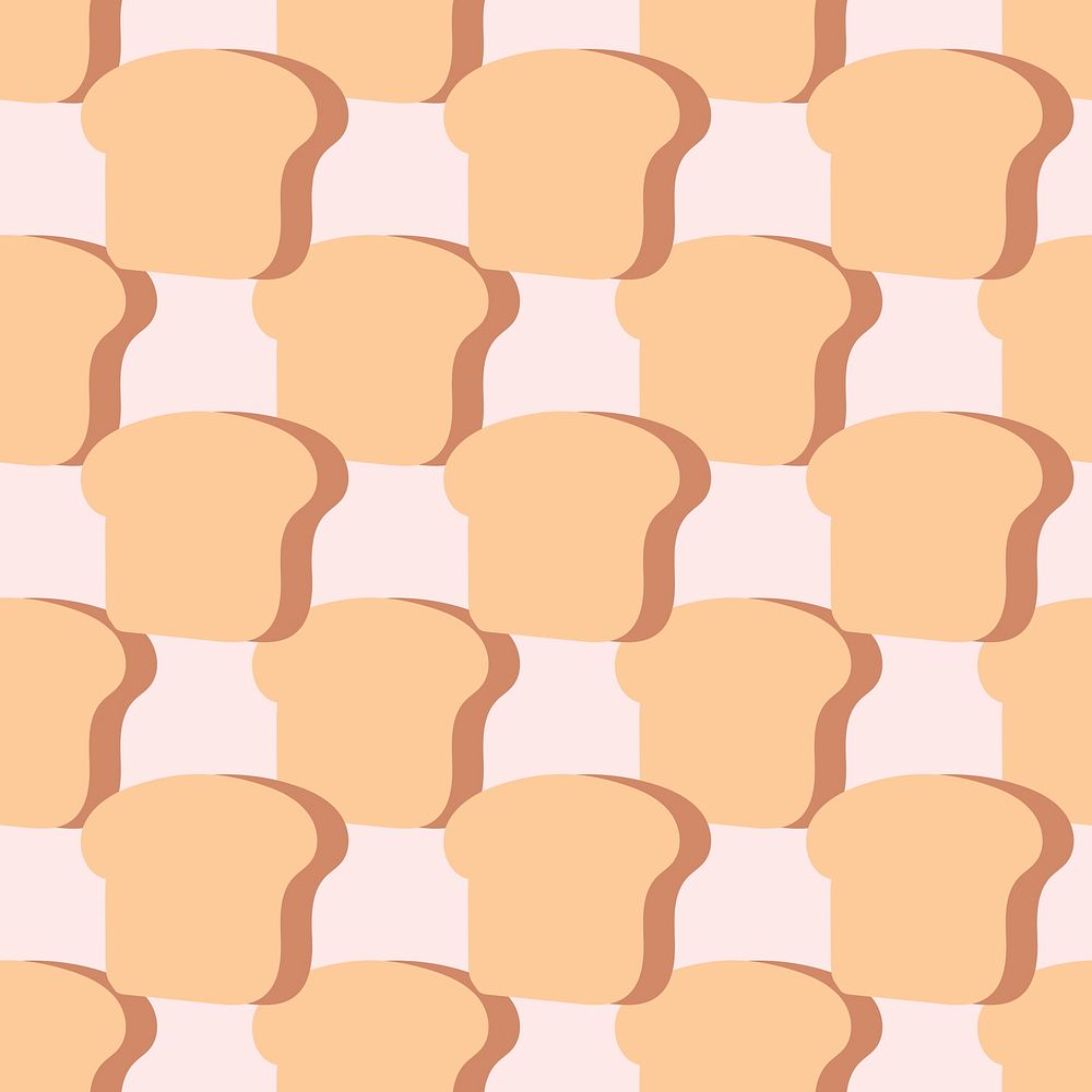 Cute bread seamless pattern background social media post