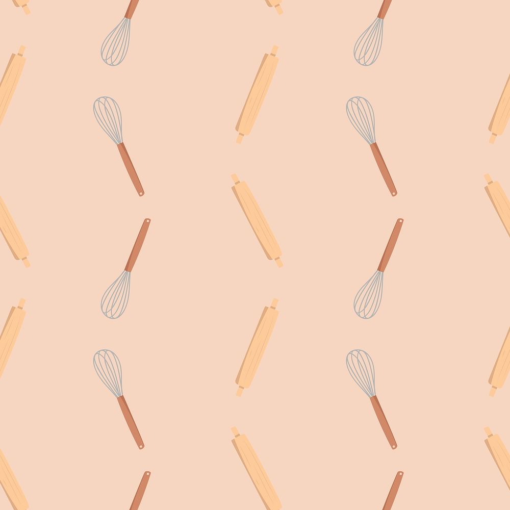 Cute kitchen seamless pattern background, illustration vector