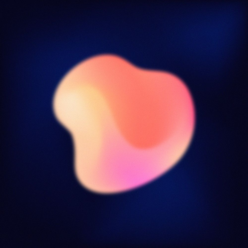 Orange blob shape gradient design element, color, abstract aesthetic psd