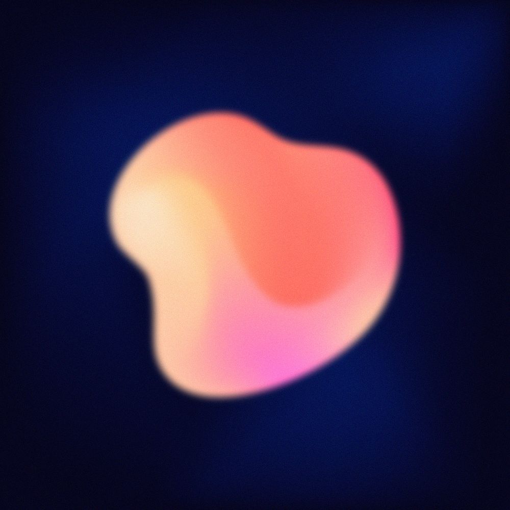 Pink and peach tone gradient blob shape, colorful image