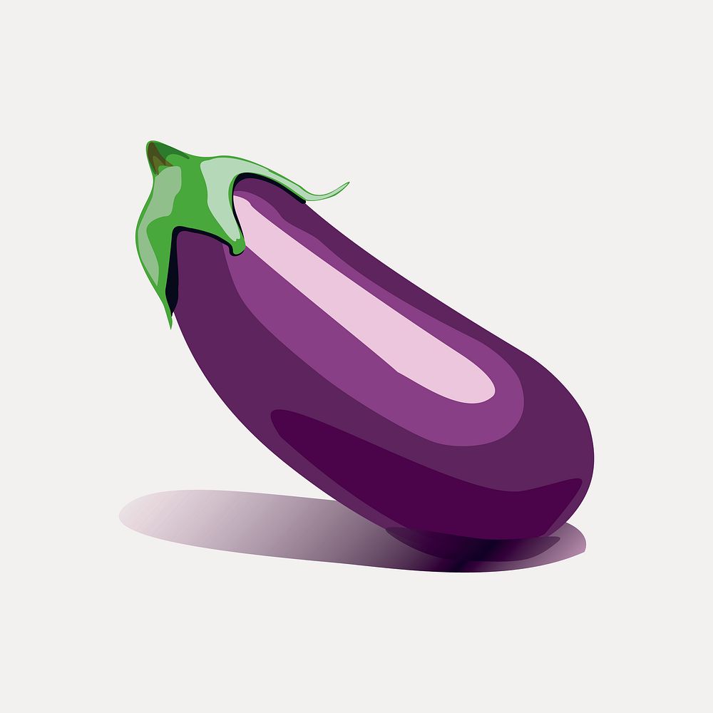 Eggplant clipart, vegetable illustration vector. Free public domain CC0 image.