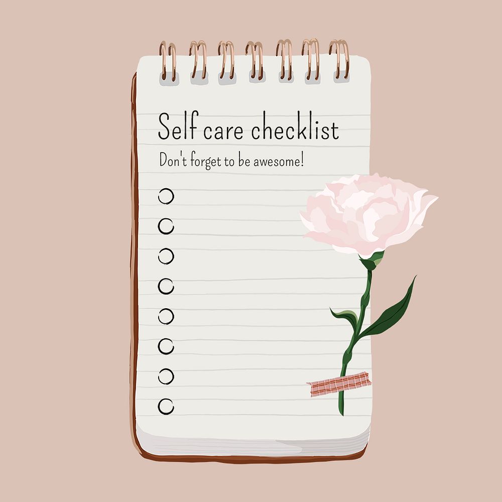 Aesthetic checklist Instagram post template, editable text psd