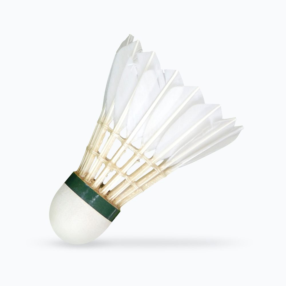 Badminton shuttlecock, sports equipment isolated image