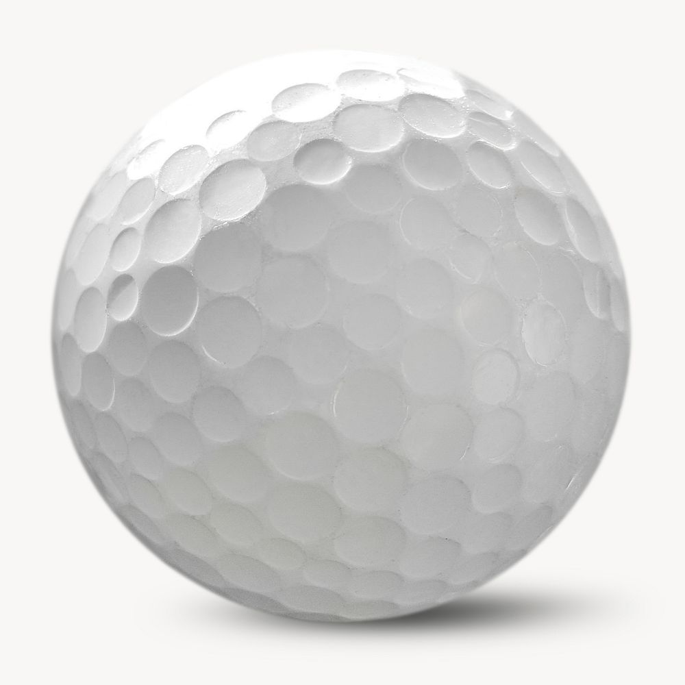 Golf ball, sports equipment isolated image