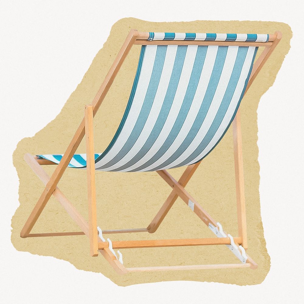 Beach chair, torn paper design