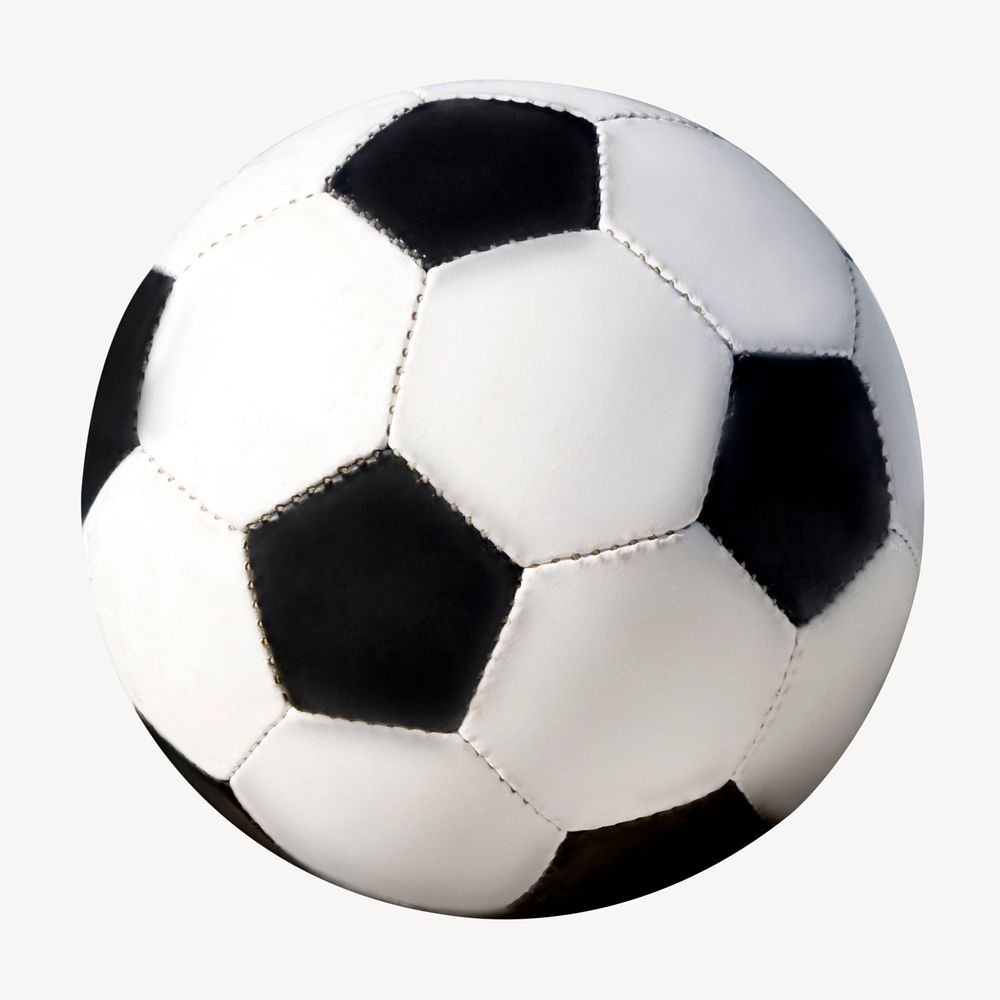 Football sticker, sport equipment image psd