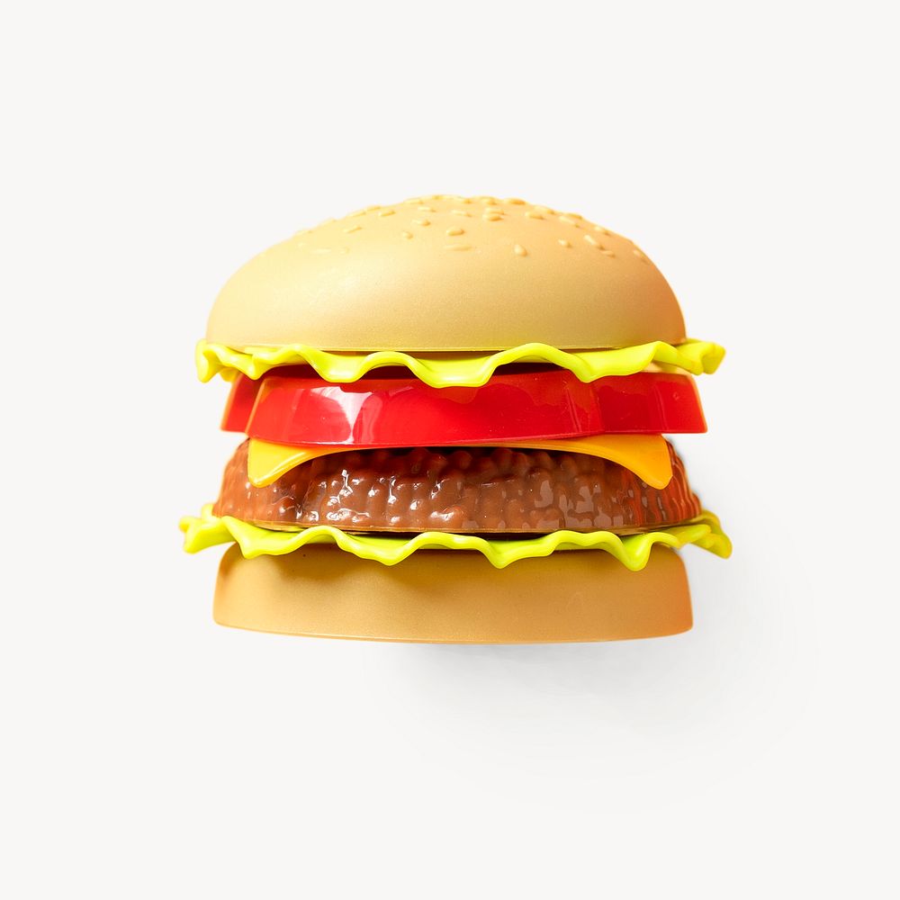 Cheeseburger, fast food 3D illustration 