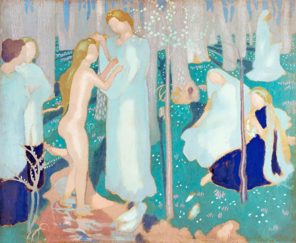 Springtime (ca.1894&ndash;199) painting in high resolution by Maurice Denis. Original from The MET Museum. Digitally…