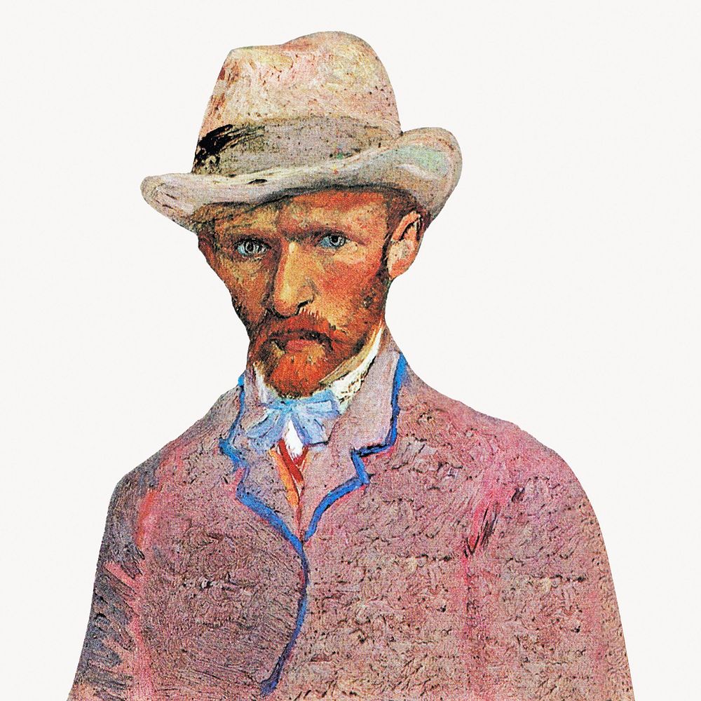 Van Gogh&rsquo;s self-portrait illustration, vintage artwork, remixed by rawpixel