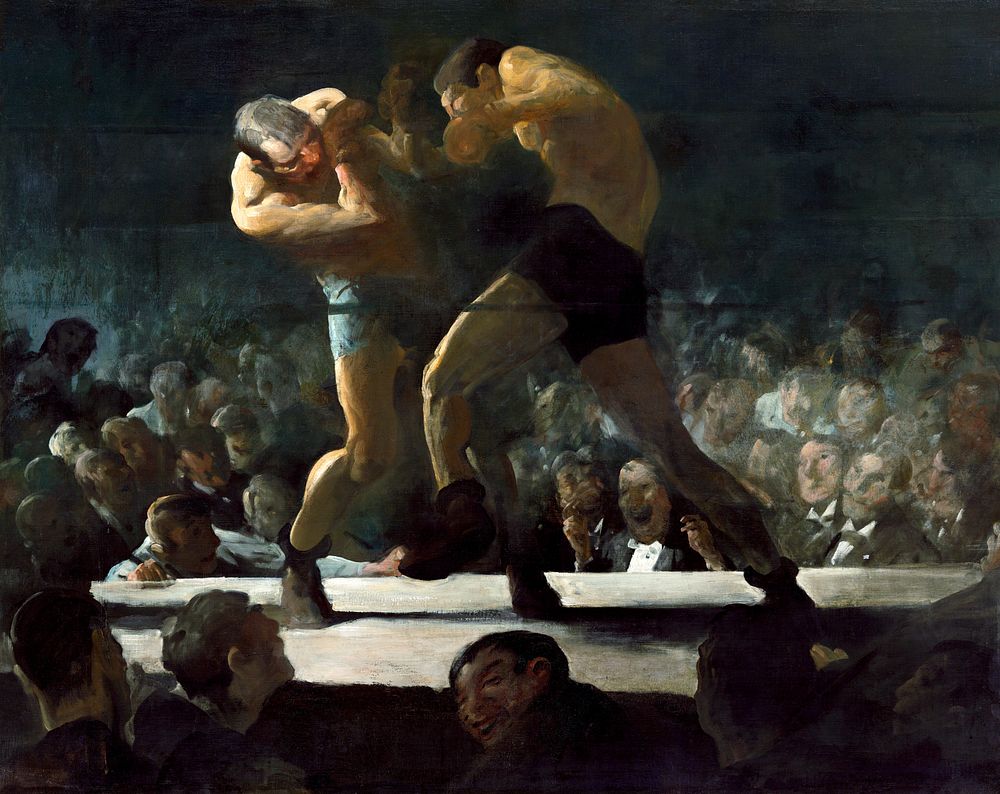 Club Night (1907) painting in high resolution by George Wesley Bellows. Original from National Gallery of Art. Digitally…