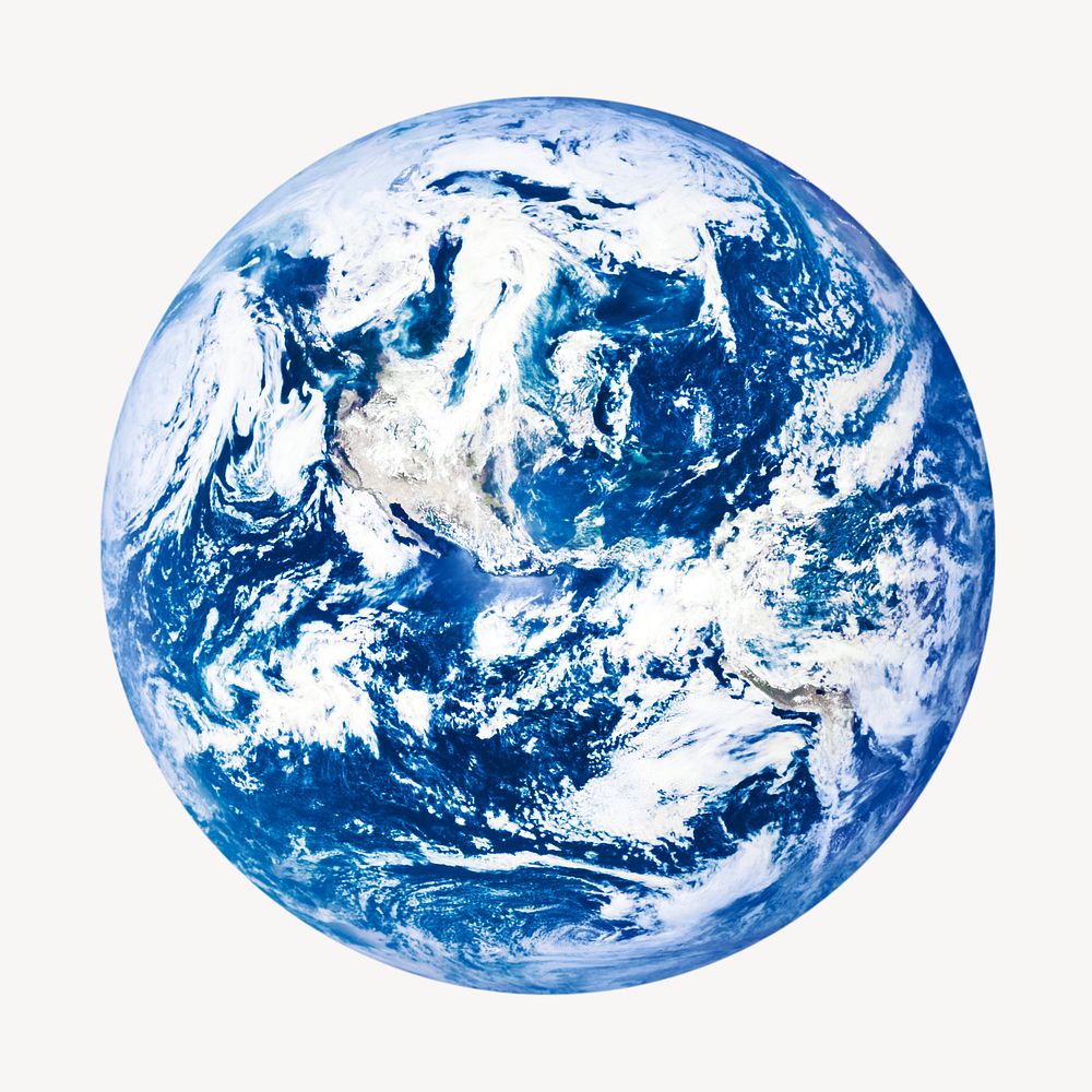 Globe surface sticker, environment image psd