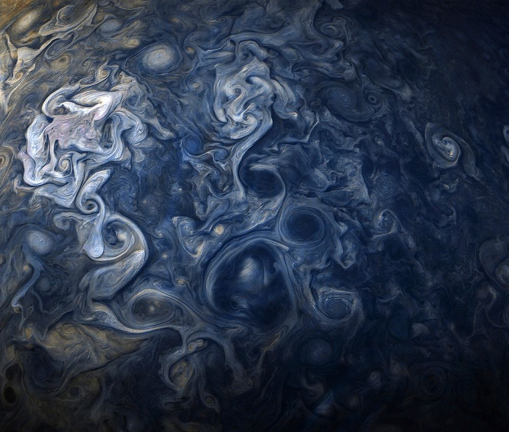 Jupiter Blues. Original from NASA. Digitally enhanced by rawpixel.