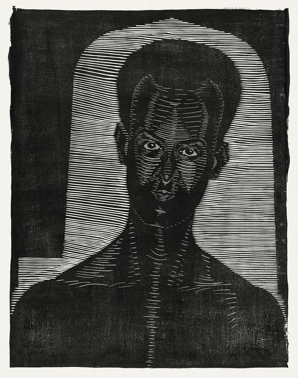 Portret van een onbekende man, Samuel Jessurun de Mesquita, 1927 print in high resolution by Samuel Jessurun de Mesquita.…