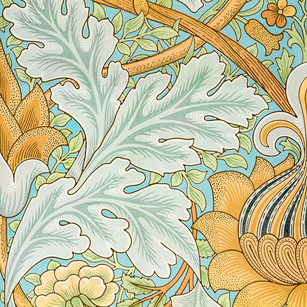 William Morris's St.James (1881) famous pattern. Original from The MET Museum. Digitally enhanced by rawpixel.