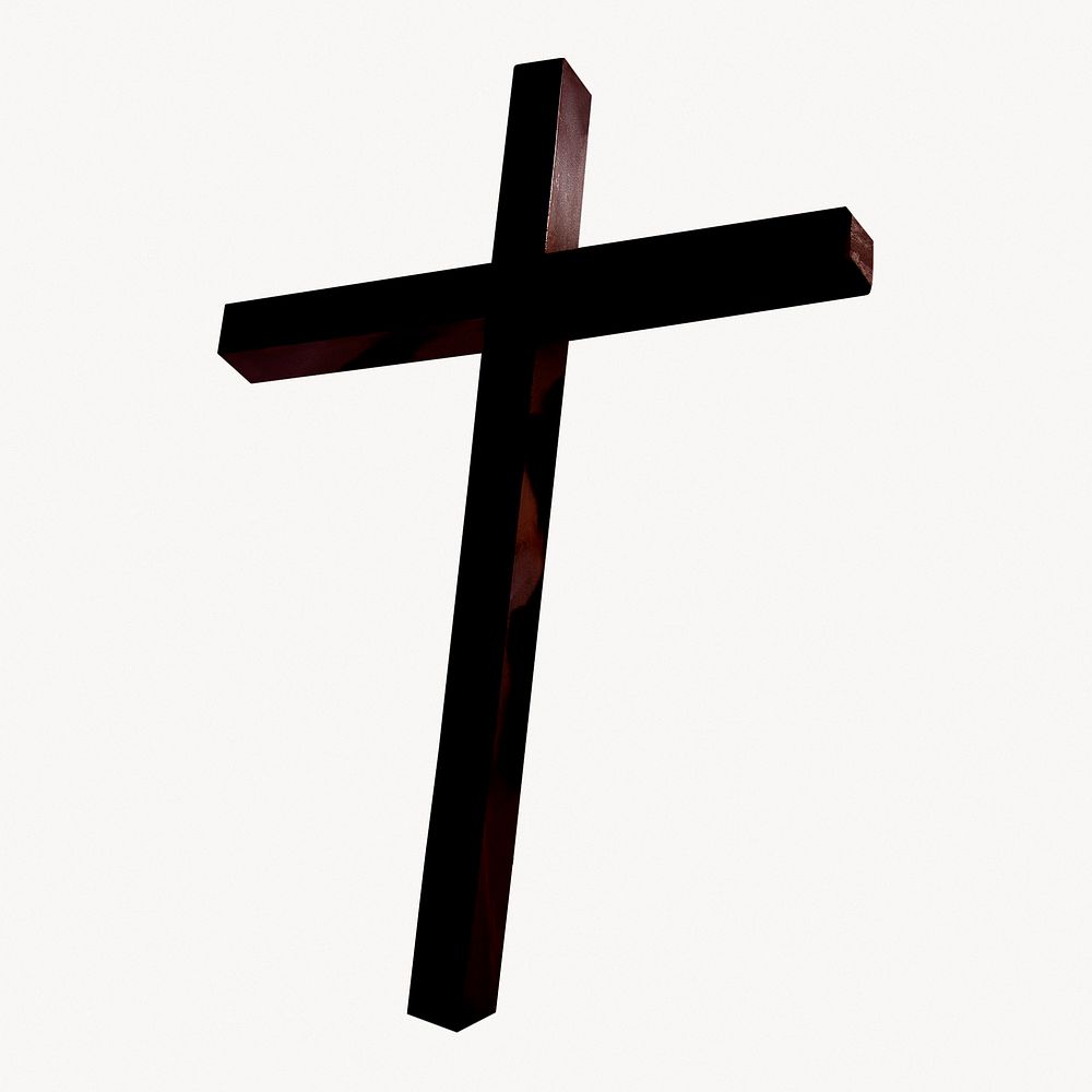 Wooden cross, off white design