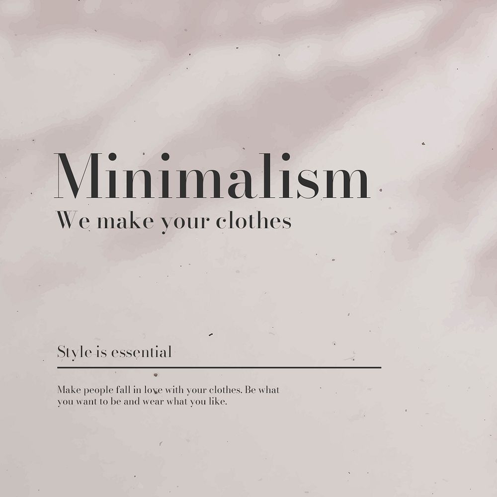 Pink minimalism Instagram post template, aesthetic design psd