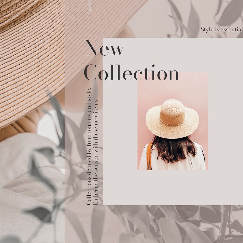 New collection Instagram post template, Summer fashion psd